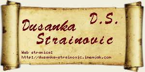 Dušanka Strainović vizit kartica